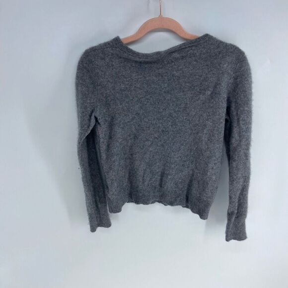 Equipment Womens Gray Cashmere Long Sleeve Cecile V Neck Pullover Sweater Medium - Picture 3 of 5